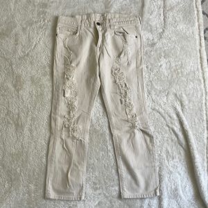 Current/Elliott Cream denim pant
